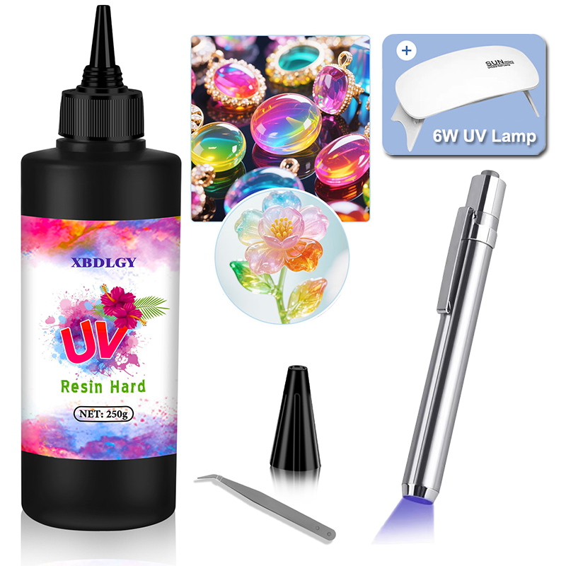 Resin Art Uv Light - 200g/250g/500g UV Resin Hard Glue for