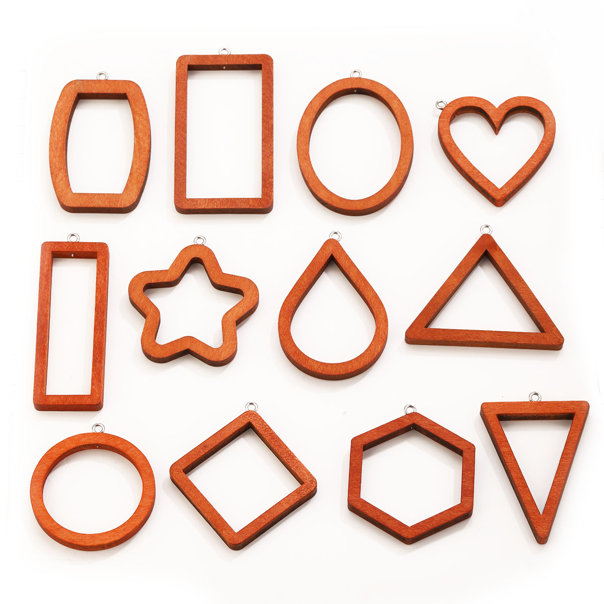 Resin Art Supplies Near Me - 10PCS Triangle Rectangle Wood Geometric Charms