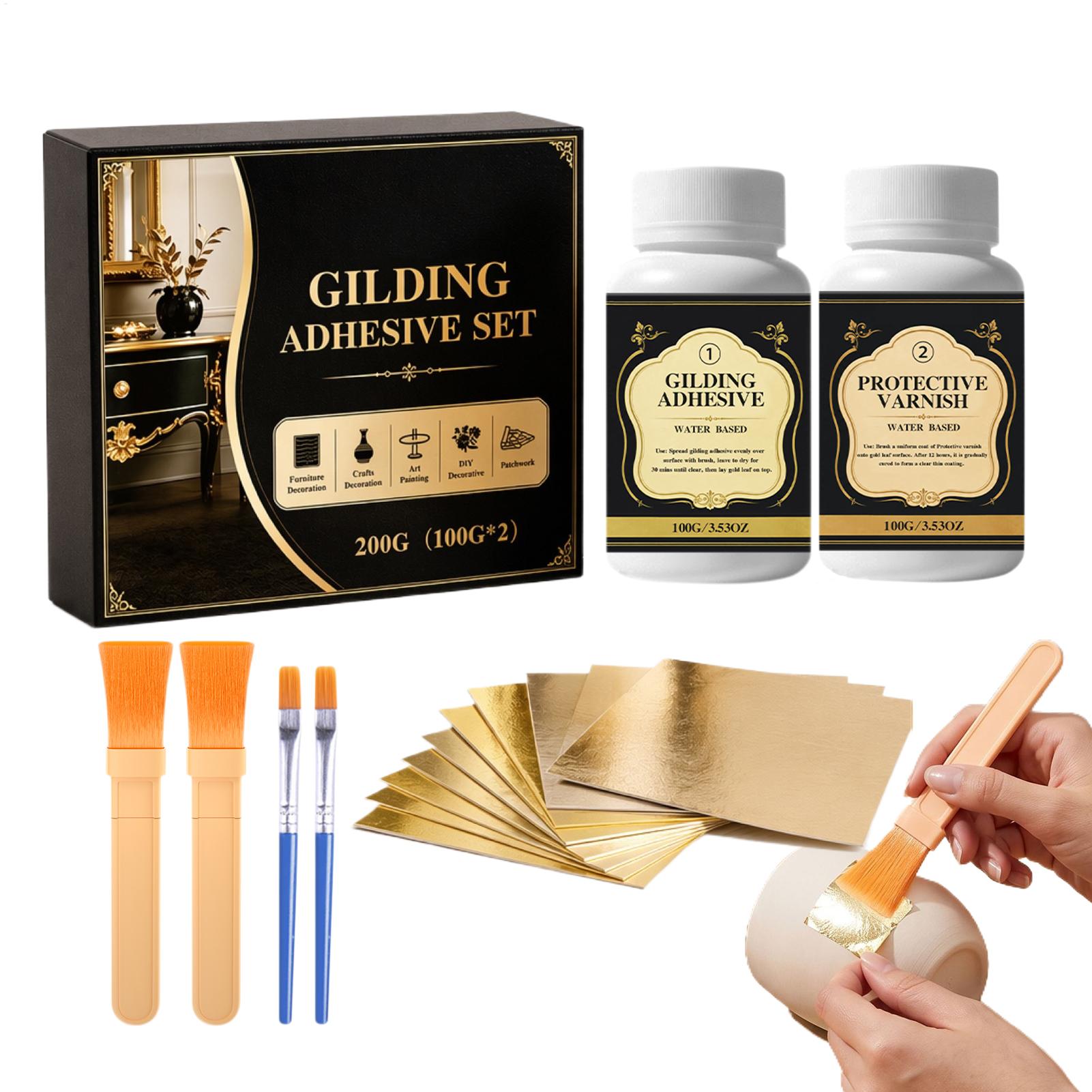 NEW Gilding Adhesive Water-Bas - огляд і ціна Gold Leaf Foil