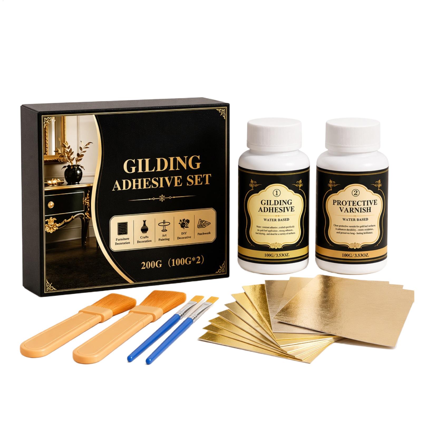 NEW Gilding Adhesive Water-Bas - огляд і ціна Gold Leaf Foil