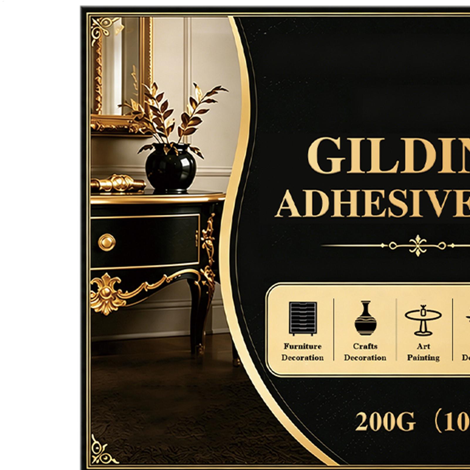 NEW Gilding Adhesive Water-Bas - огляд і ціна Gold Leaf Foil