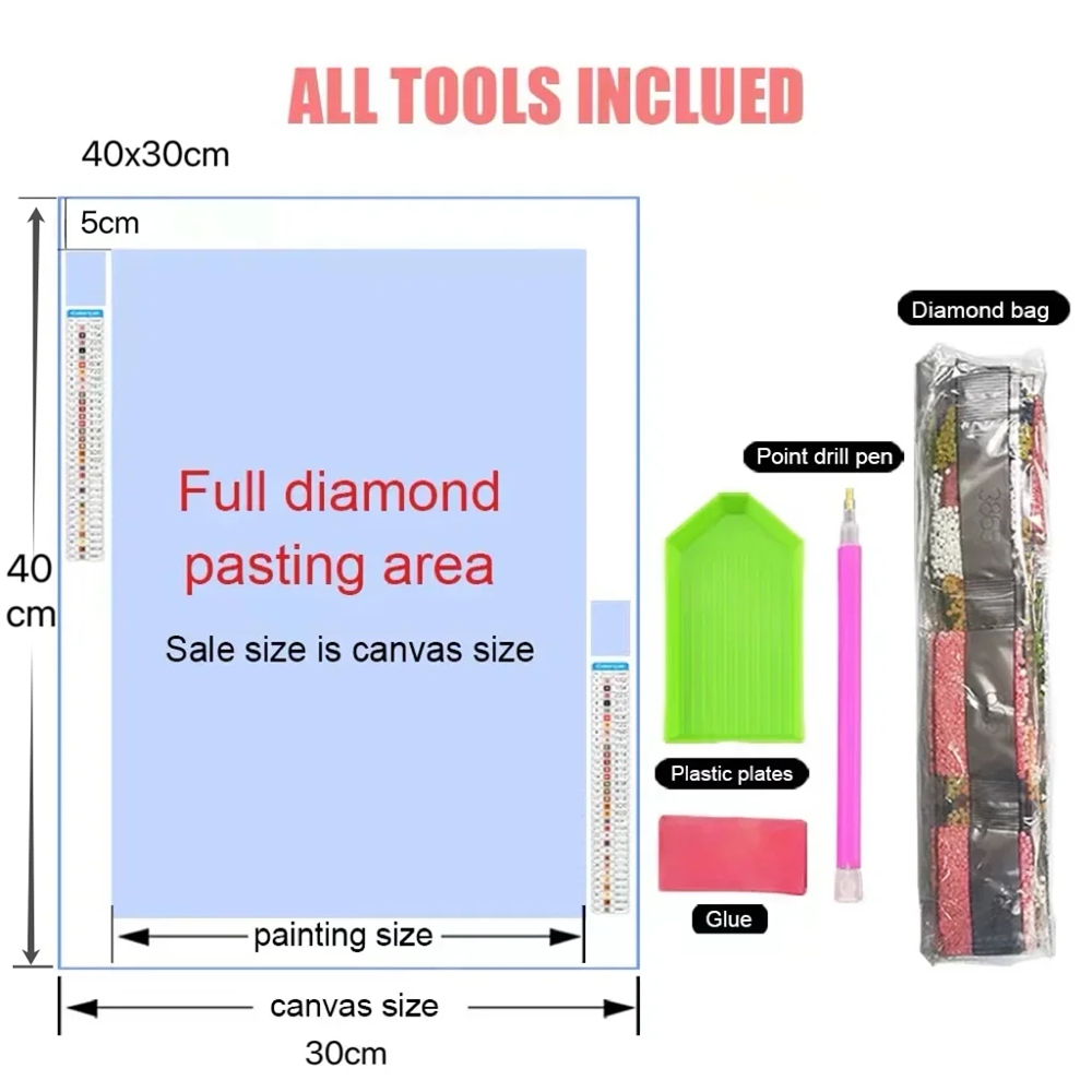 1pc frameless 5d DIY Diamond A - огляд і ціна Resin Art Bali