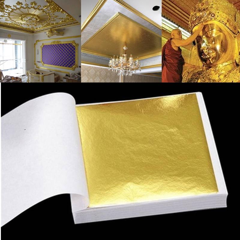 100 Pcs Sheets Pure 24K Gold F - огляд і ціна Gold Leaf Foil