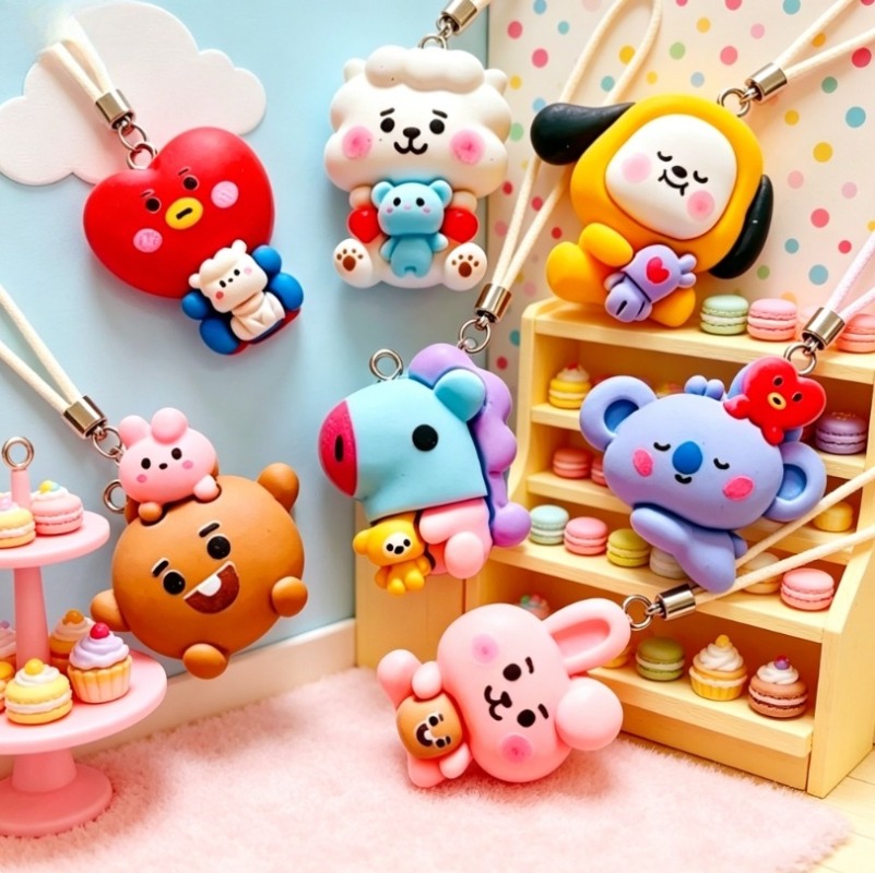 7pcs BT21 Resin Cartoon Charm  - огляд і ціна Resin Art Supplies Near Me