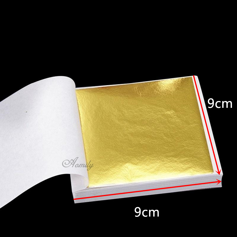 Aomily 100pcs/Set 9x9cm Practi - огляд і ціна Gold Leaf Foil
