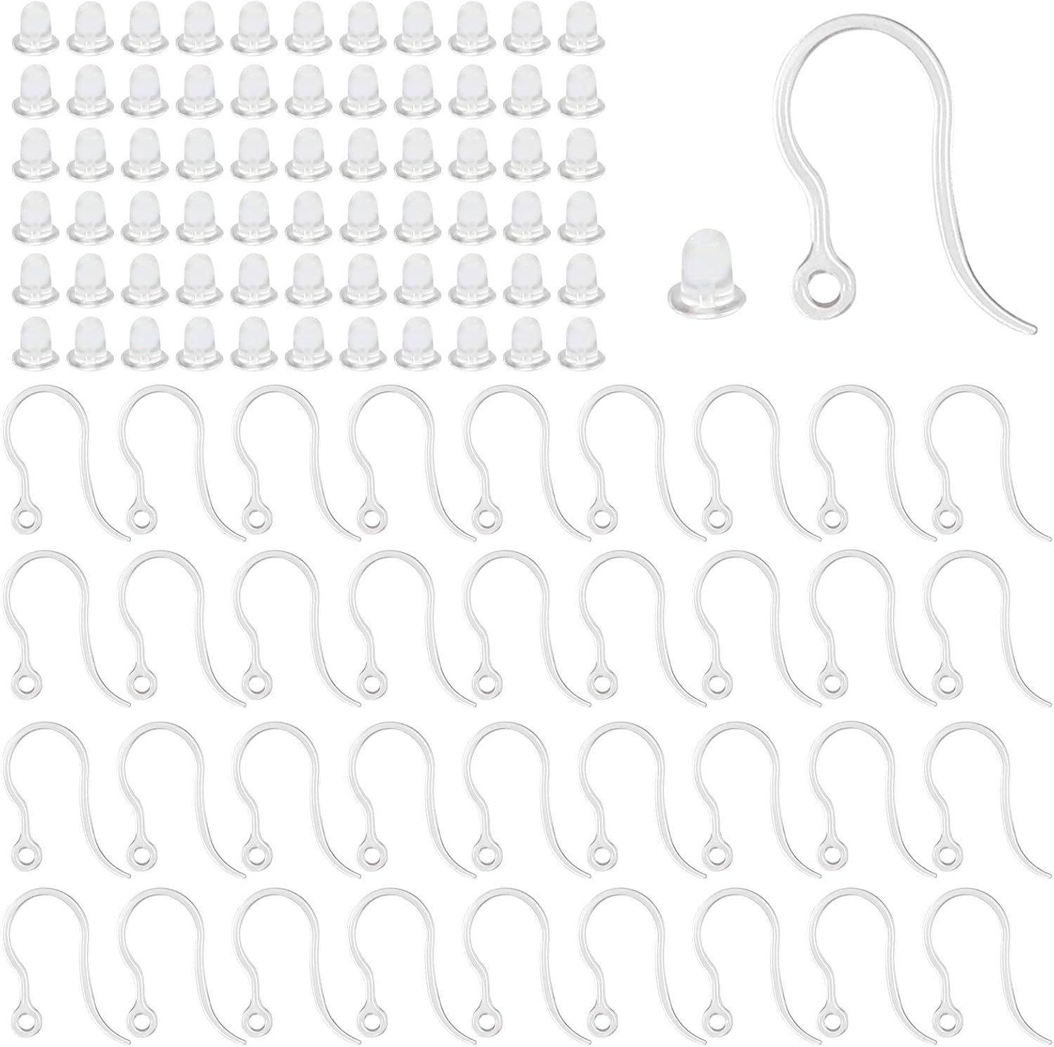40pcs Clear Plastic Earring Ho - огляд і ціна Resin Art Supplies Near Me