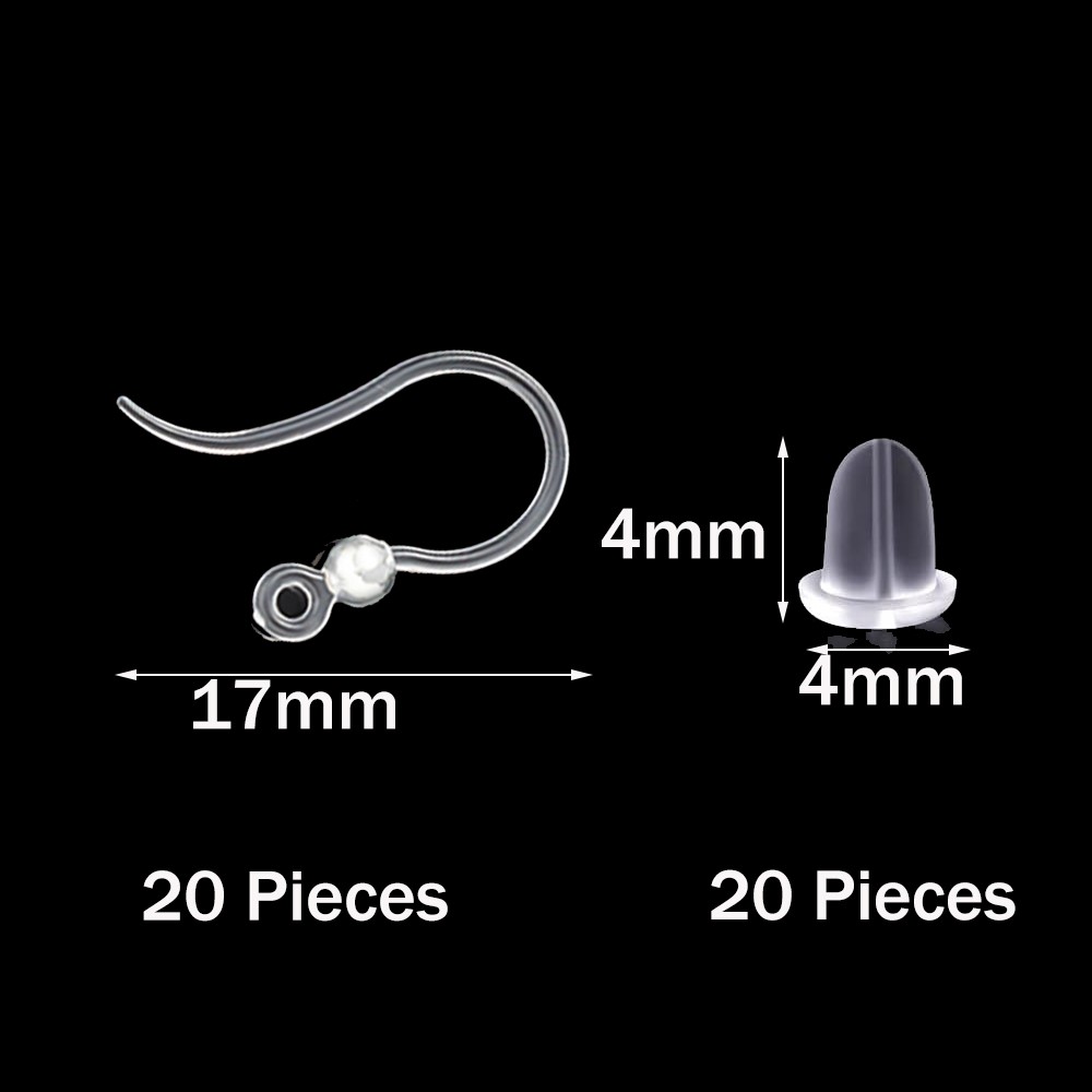 40pcs Clear Plastic Earring Ho - огляд і ціна Resin Art Supplies Near Me