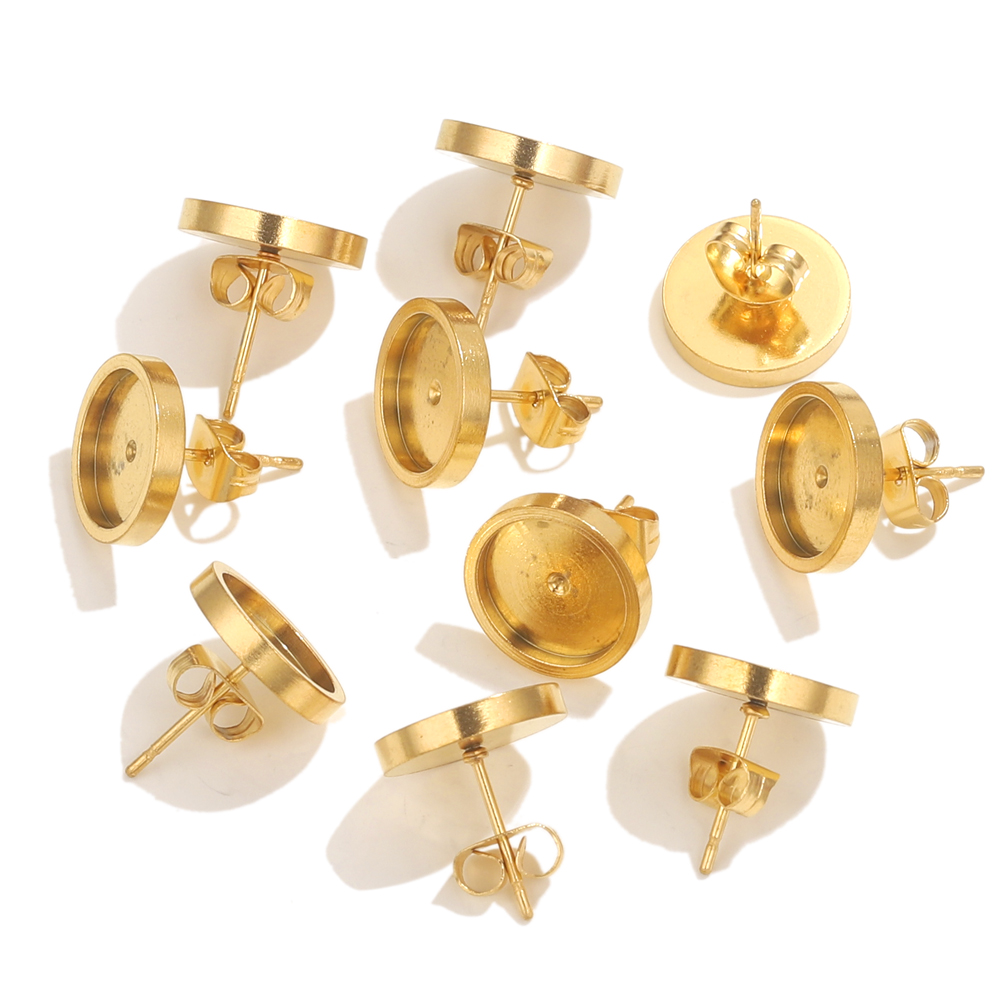 10pcs Stainless Steel Gold Ear - огляд і ціна Resin Art Supplies Near Me